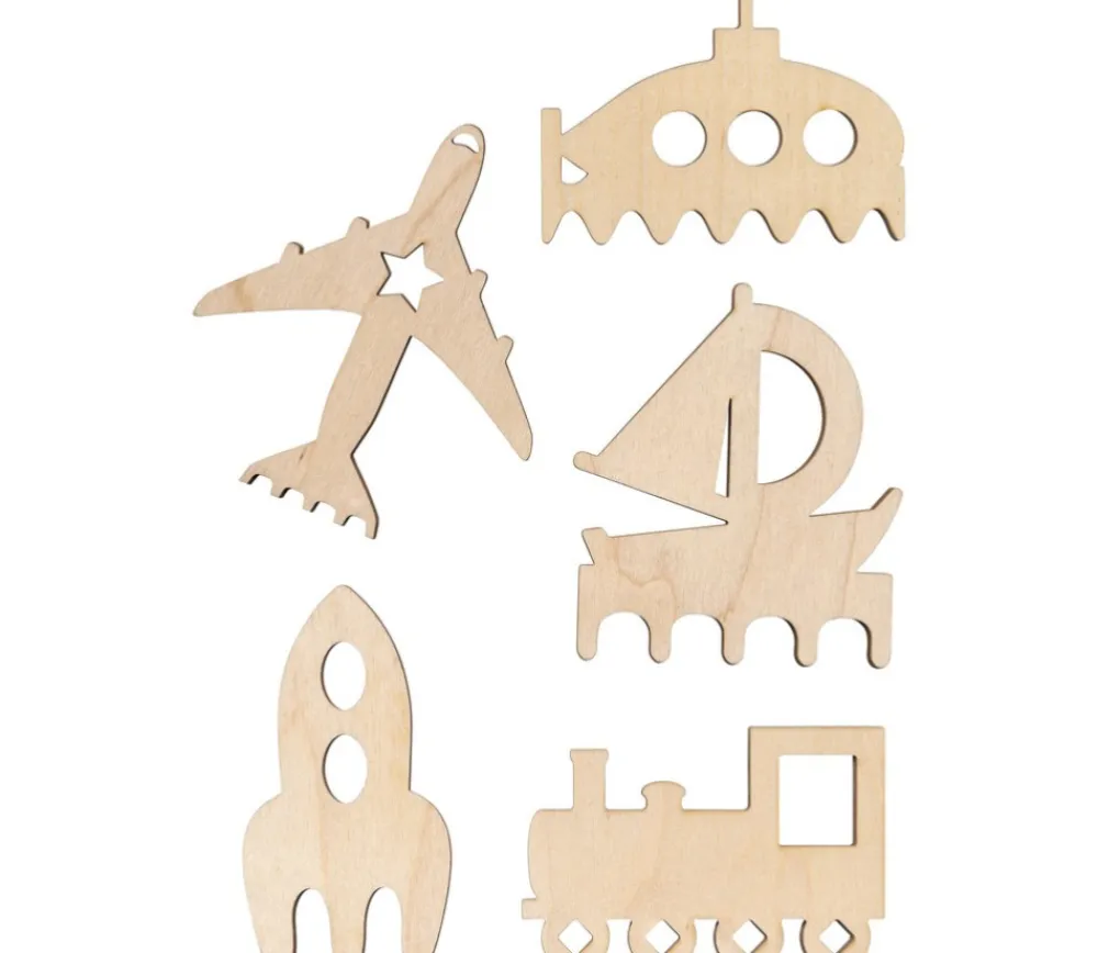 Tout Pour le Jeu 12 outils de traçage en bois formes amusantes
