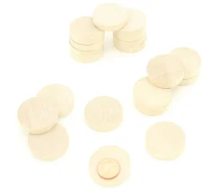 Tout Pour le Jeu 20 Palets en bois 3 cm hêtre 30 mm x 7 mm