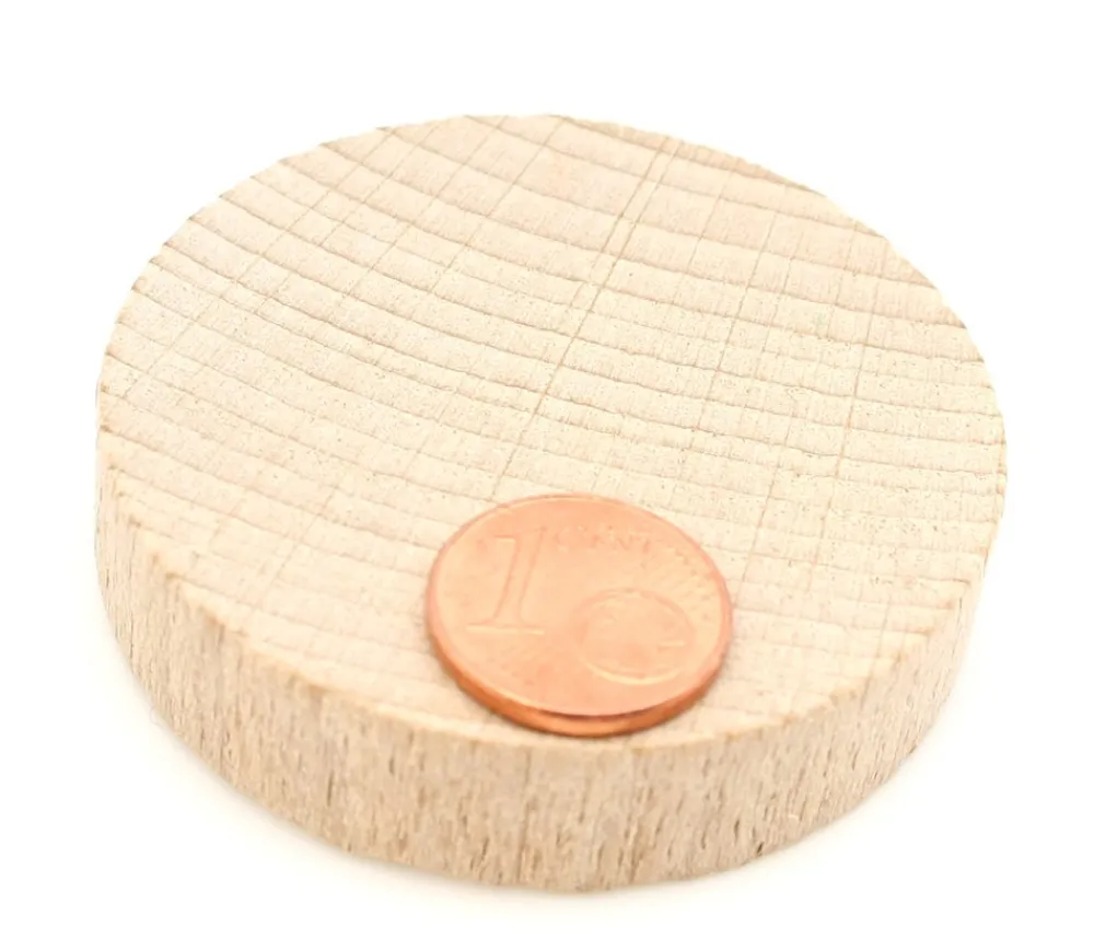 Tout Pour le Jeu 30 palets en bois brut billard hollandais standard 5 cm
