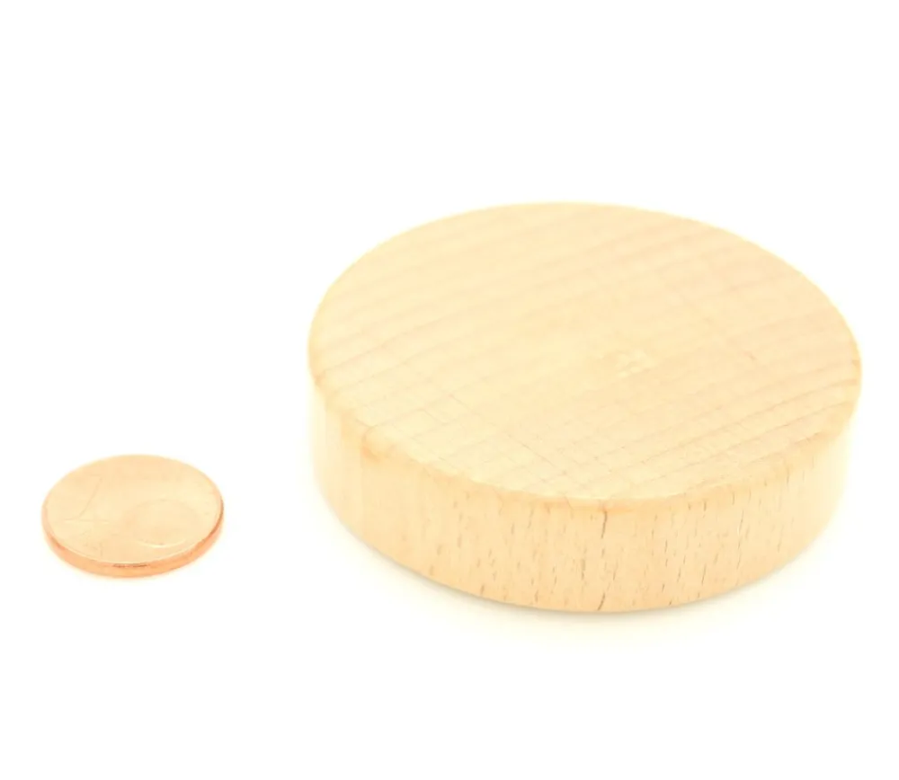 Tout Pour le Jeu 30 palets en bois brut incurvé 5,1 cm pour billard hollandais