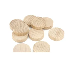 Tout Pour le Jeu 10 Palets en bois naturel 5 cm billard hollandais