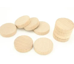 Tout Pour le Jeu 10 Palets en bois naturel 5 cm billard hollandais