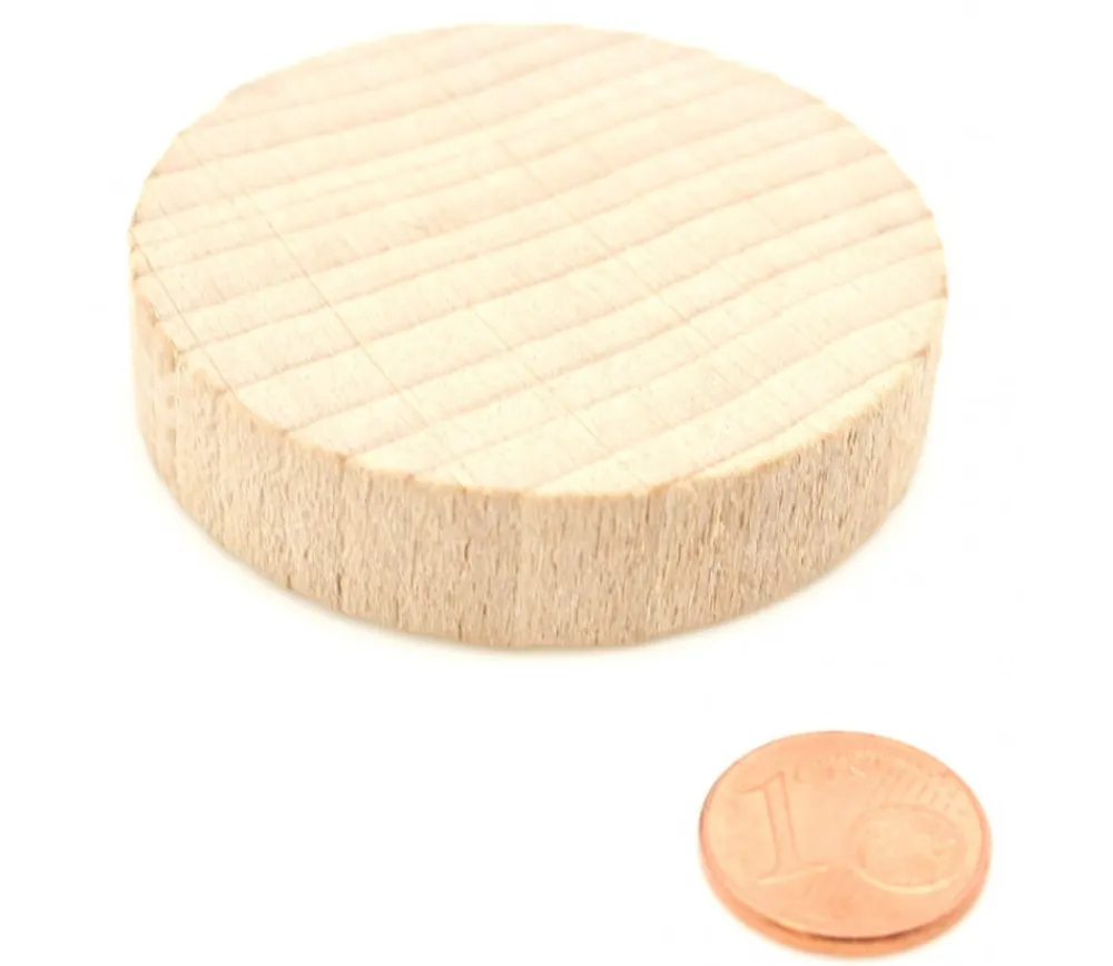 Tout Pour le Jeu 10 Palets en bois naturel 5 cm billard hollandais