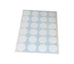 Tout Pour le Jeu 24 pastilles autocollantes blanches 30 mm