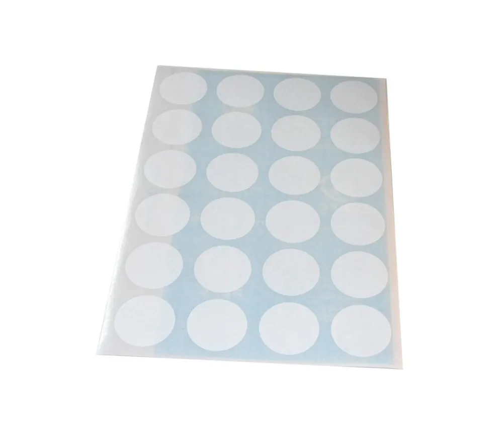 Tout Pour le Jeu 24 pastilles autocollantes blanches 30 mm