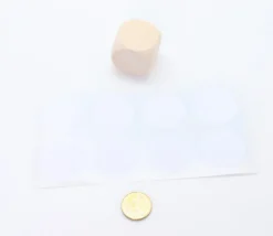 Tout Pour le Jeu 8 pastilles autocollantes blanches 30 mm