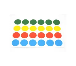 Tout Pour le Jeu 24 pastilles autocollantes 30 mm en 4 couleurs