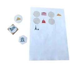 Tout Pour le Jeu 24 Pastilles rondes 40 mm autocollantes blanches étiquettes