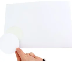 Tout Pour le Jeu 6 Pastilles rondes 85 mm autocollantes blanches étiquettes