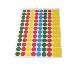 Tout Pour le Jeu 96 pastilles rondes autocollantes 15 mm en 5 couleurs