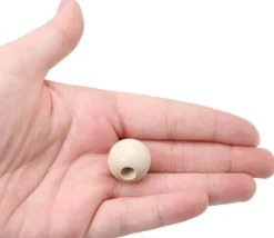 Tout Pour le Jeu 20 perles boules en bois de 2 cm - noir blanc et naturel