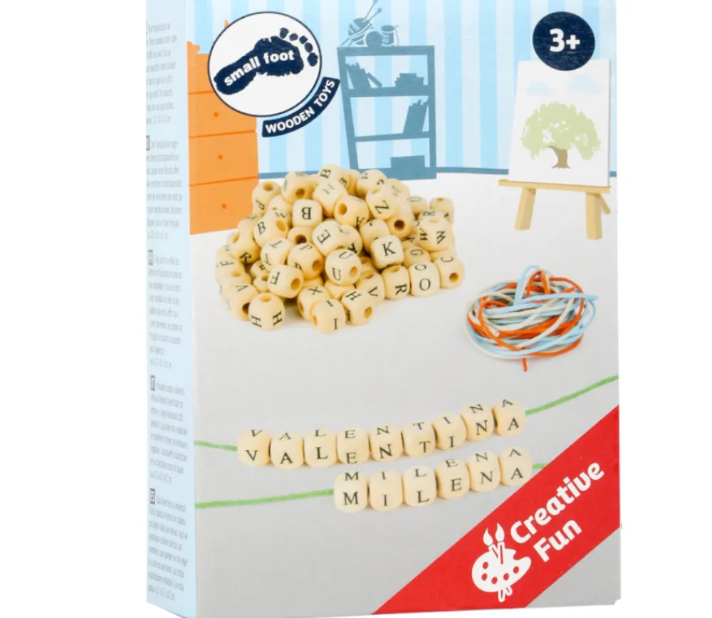 Tout Pour le Jeu 310 Perles dés lettres pour jeu ou collier avec fils colorés.