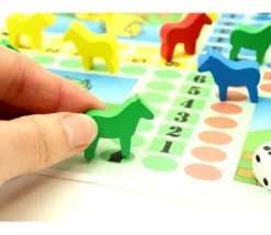 Tout Pour le Jeu 16 petits chevaux sur patte en bois - pions de jeux