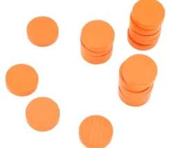 Tout Pour le Jeu 20 petits Pions ronds en bois 1.5 cm - jeton de jeu 15 x 4 mm par couleur