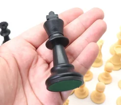 Tout Pour le Jeu 32 Pièces échecs plastique 77 mm Staunton taille T3 + 2 dames