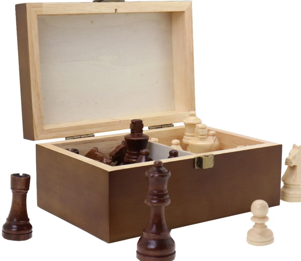 Tout Pour le Jeu 32 pièces échecs T3 lestées + coffret en bois