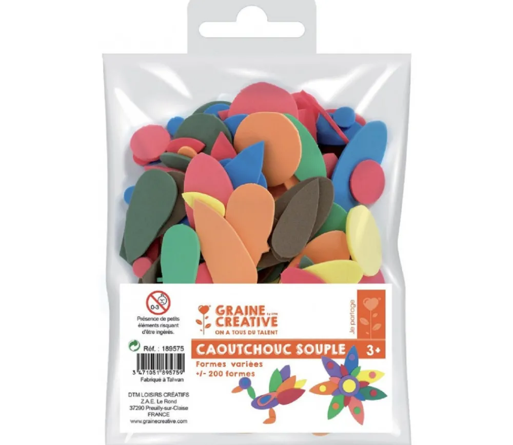 Tout Pour le Jeu 200 Pièces colorées formes mousse fine - Loisirs créatifs