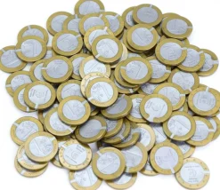 Tout Pour le Jeu 100 Pièces de 1 euro en Re-plastique monnaie factice jeu