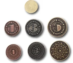 Tout Pour le Jeu 24 Pièces en métal numérotées valeur 1 3 5
