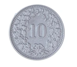 Tout Pour le Jeu 70 Pièces Franc Suisse en plastique monnaie pour jeu