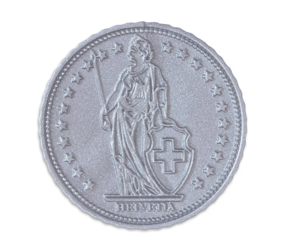 Tout Pour le Jeu 70 Pièces Franc Suisse en plastique monnaie pour jeu