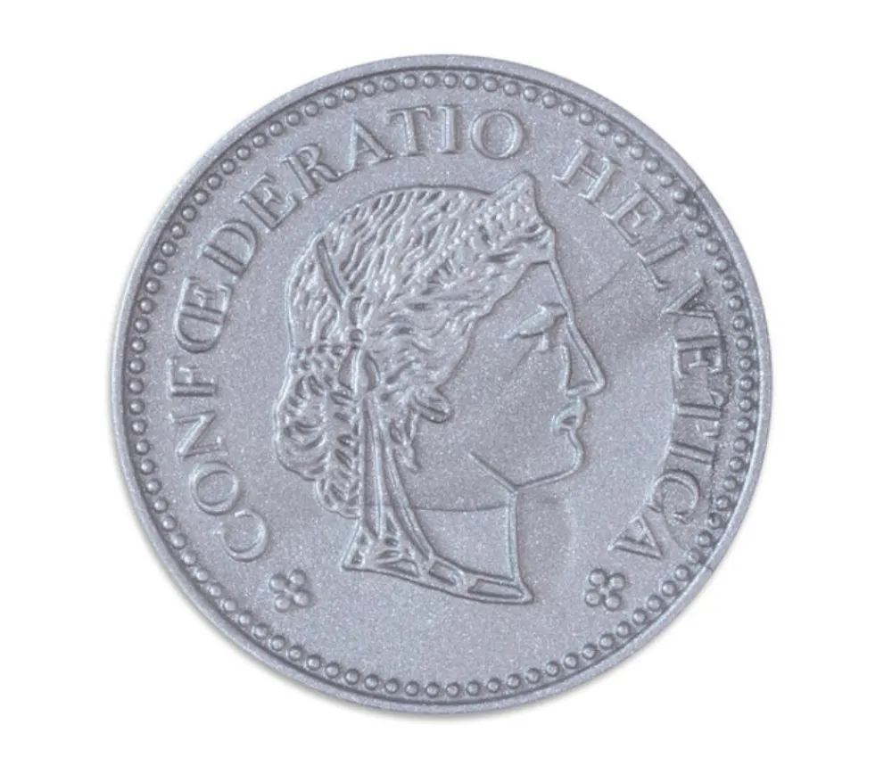 Tout Pour le Jeu 70 Pièces Franc Suisse en plastique monnaie pour jeu
