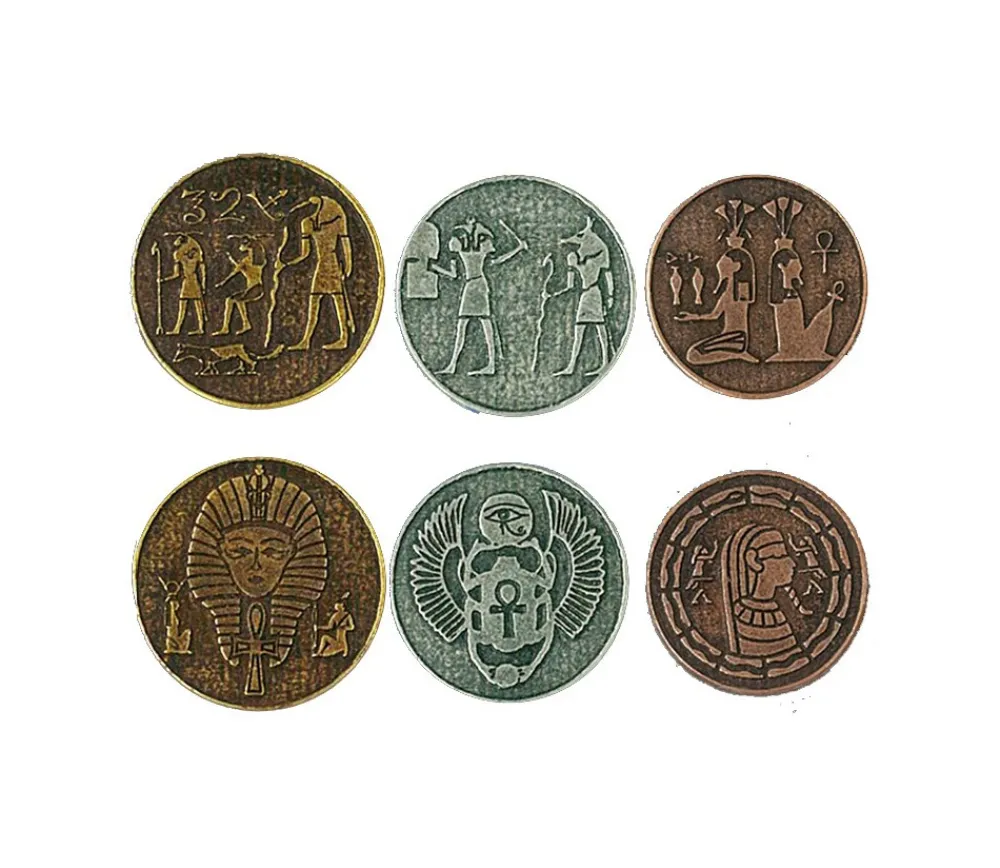 Tout Pour le Jeu 20 Pièces égyptiennes métal Egyptian