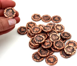 Tout Pour le Jeu 35 pièces métal cuivrées pour jeu L'Antre du Roi de la Montagne