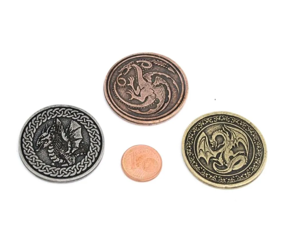 Tout Pour le Jeu 20 Pièces métal Dragon Legendary