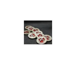 Tout Pour le Jeu 22 Pièces métal et émail rouge RPG Spell Tokens