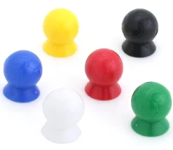 Tout Pour le Jeu 6 Pions ballons de Football multicolores 16 x 20 mm
