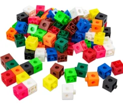 Tout Pour le Jeu 100 pions cubes multicolores 2 cm clips emboîtables 20 x 20 mm clipsables