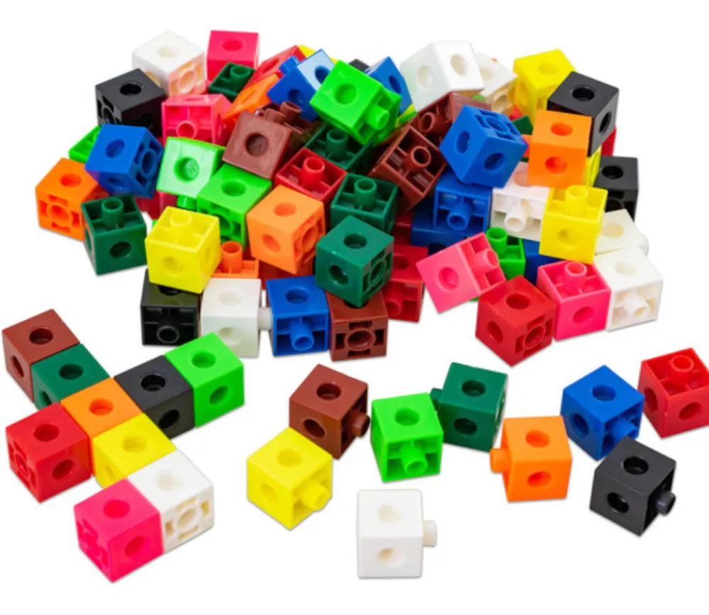 Tout Pour le Jeu 100 pions cubes multicolores 2 cm clips emboîtables 20 x 20 mm clipsables