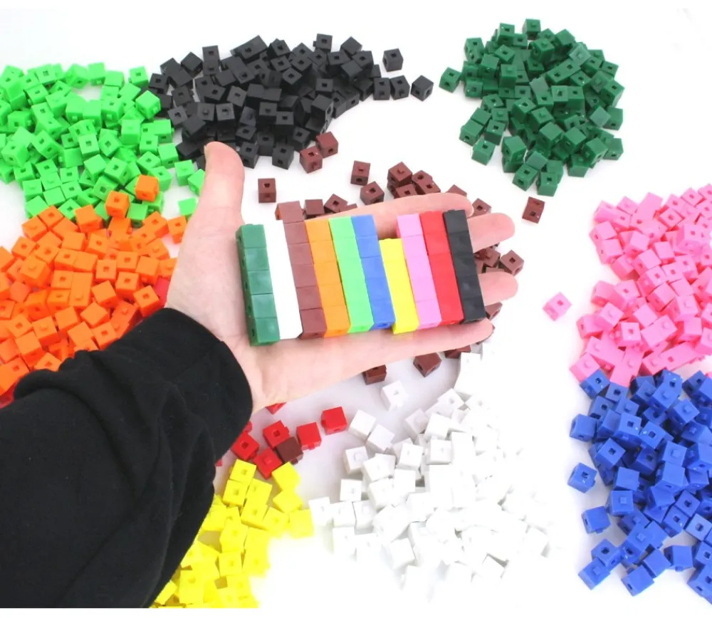 Tout Pour le Jeu 1000 pions cubes multicolores emboîtables 1 cm clipsables