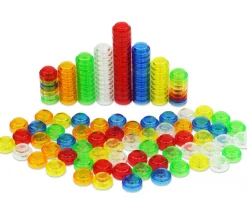 Tout Pour le Jeu 1000 pions empilables couleurs translucides 20 x 10 mm multicolores