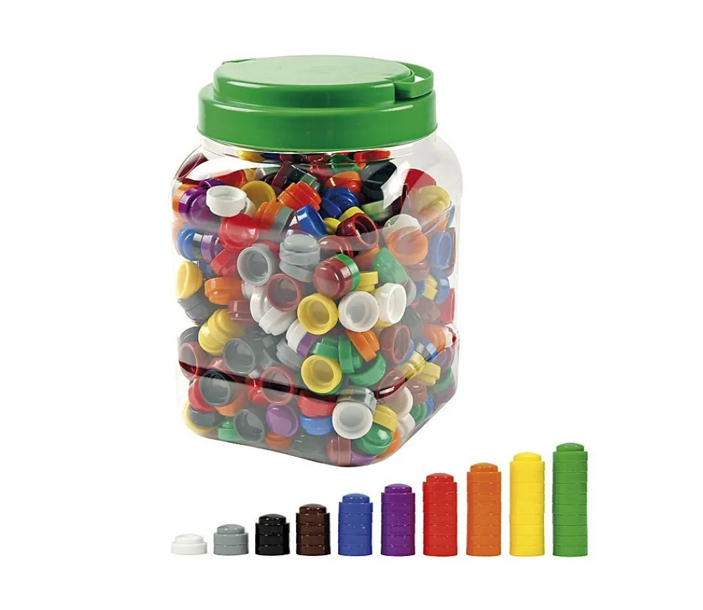 Tout Pour le Jeu 500 Pions empilables de couleur pour jeux 20 x 10 mm