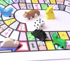 Tout Pour le Jeu 6 Pions en bois animaux multicolores pour jeux