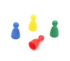 Tout Pour le Jeu 4 pions en plastique pour jeux 24x12 mm quilles multicolores