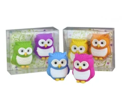 Tout Pour le Jeu 2 pions gommes hiboux colorés