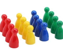 Tout Pour le Jeu 16 pions joueurs 24 x 12 mm en plastique pour jeux - mini quilles multicolores