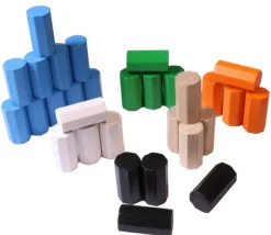 Tout Pour le Jeu 30 Pions octogones 15 x 30 mm en bois
