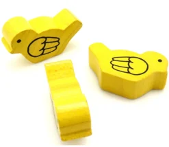 Tout Pour le Jeu 3 Pions oiseaux en bois 25 x 15 x 8 mm décor aile