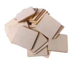 Tout Pour le Jeu 24 plaquettes carrées bois pour mémo à personnaliser 4.2 cm