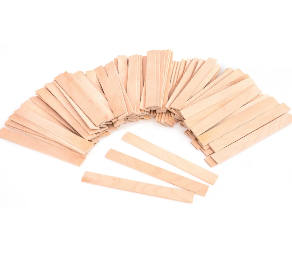 Tout Pour le Jeu 99 plaquettes en bois naturel 18 cm grands batonnets construction jeux