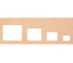 Tout Pour le Jeu 8 pochoirs traçages formes géométriques en bois