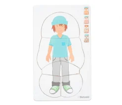 Enfant Tout Pour le Jeu 4 puzzles à étage - anatomie garçon de 28 pièces