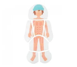 Enfant Tout Pour le Jeu 4 puzzles à étage - anatomie garçon de 28 pièces