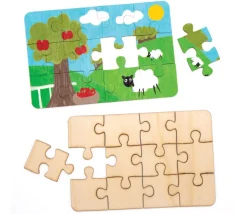 Tout Pour le Jeu 8 Puzzles bois 12 pièces à personnaliser rectangle 18 x 12 cm