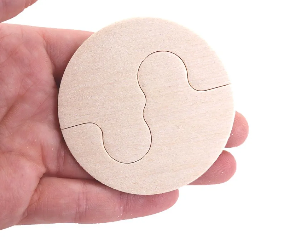 Tout Pour le Jeu 24 Puzzles bois de 2 demi-formes à assembler