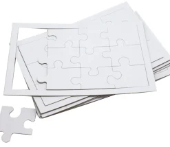 Tout Pour le Jeu 10 Puzzles carton blanc 12 pièces à personnaliser 22 x 14 cm